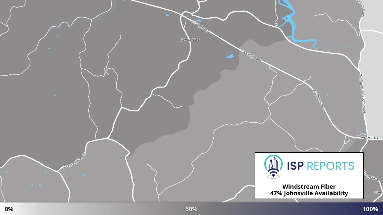 Johnsville, KY map of internet availability