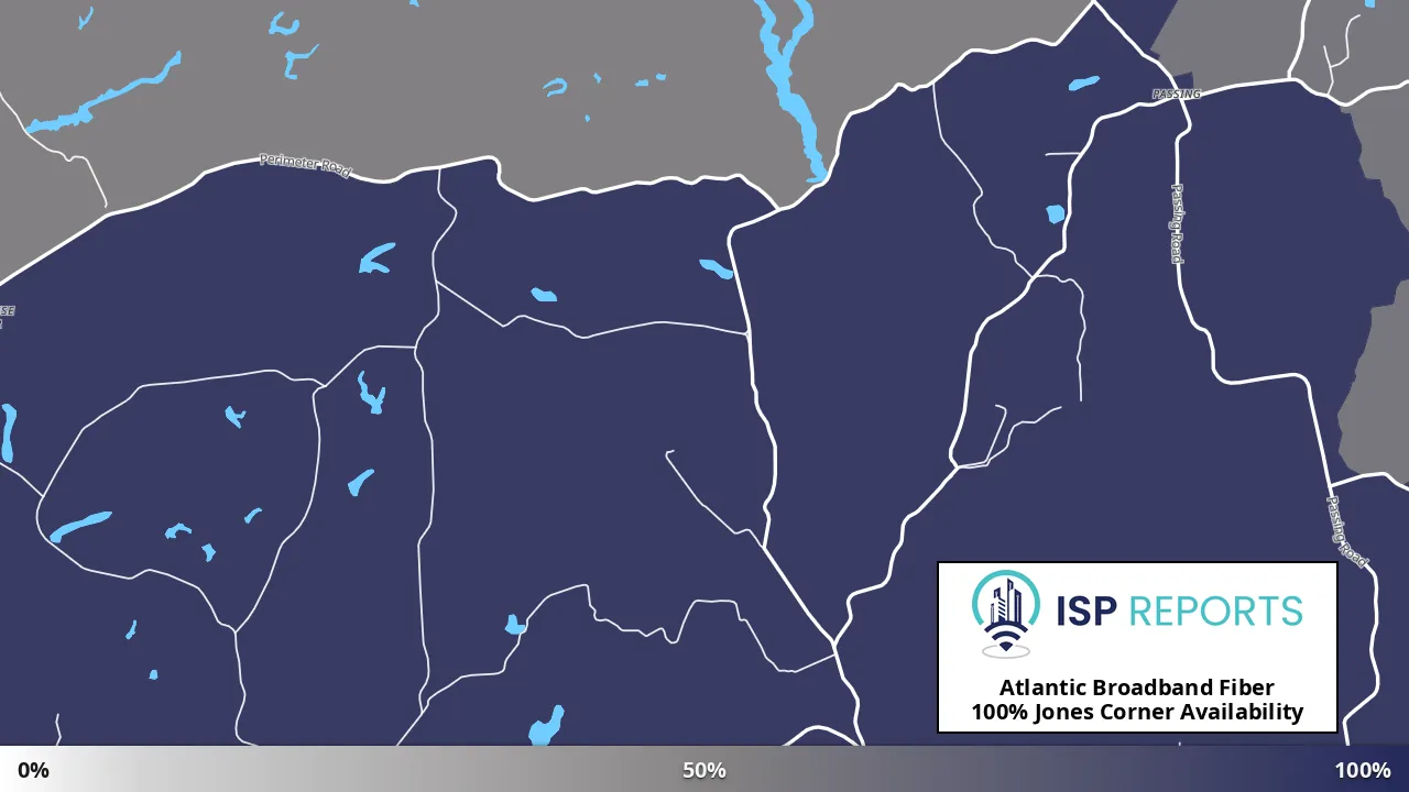 Jones Corner, VA map of internet availability
