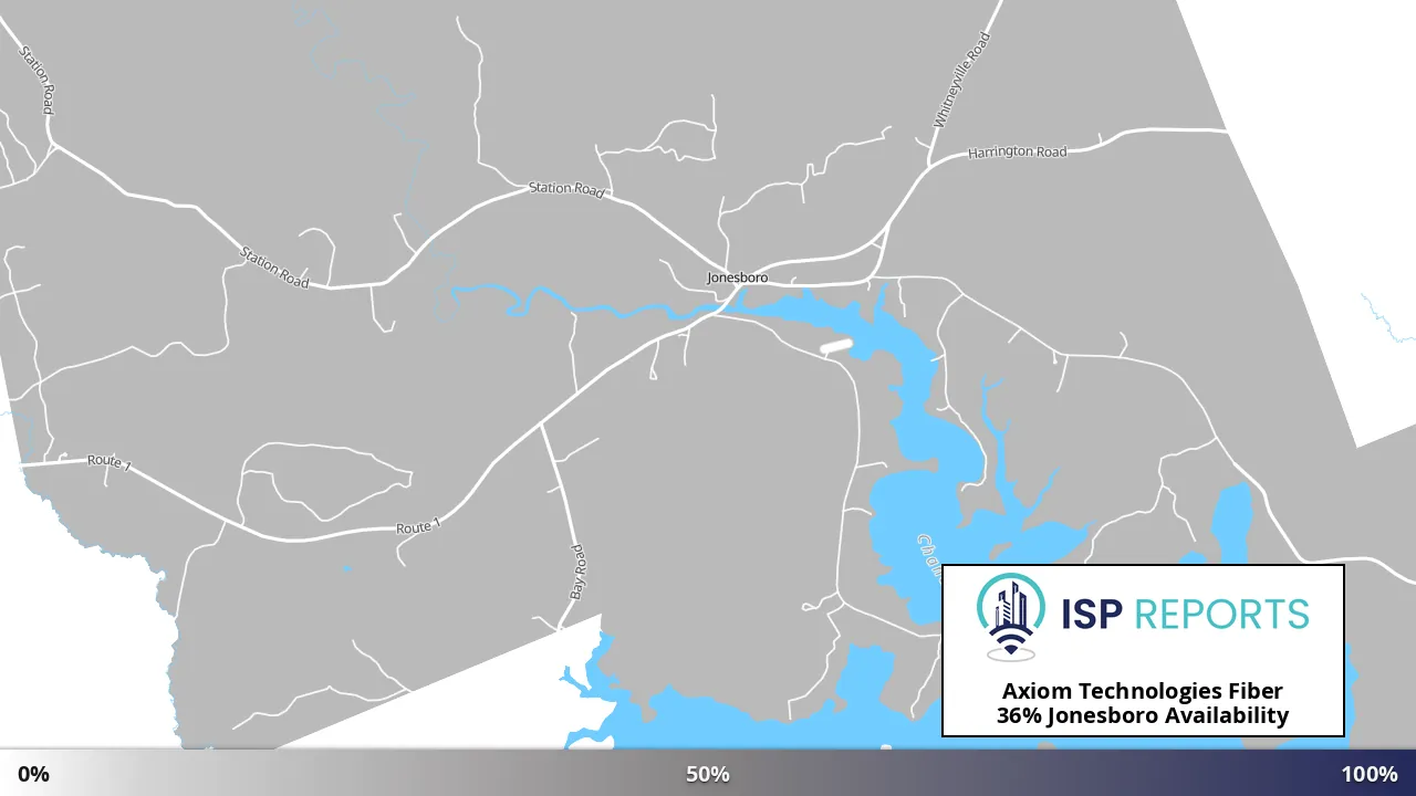 Jonesboro, ME map of internet availability