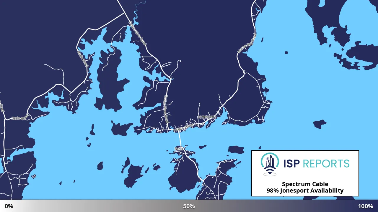Jonesport, ME map of internet availability