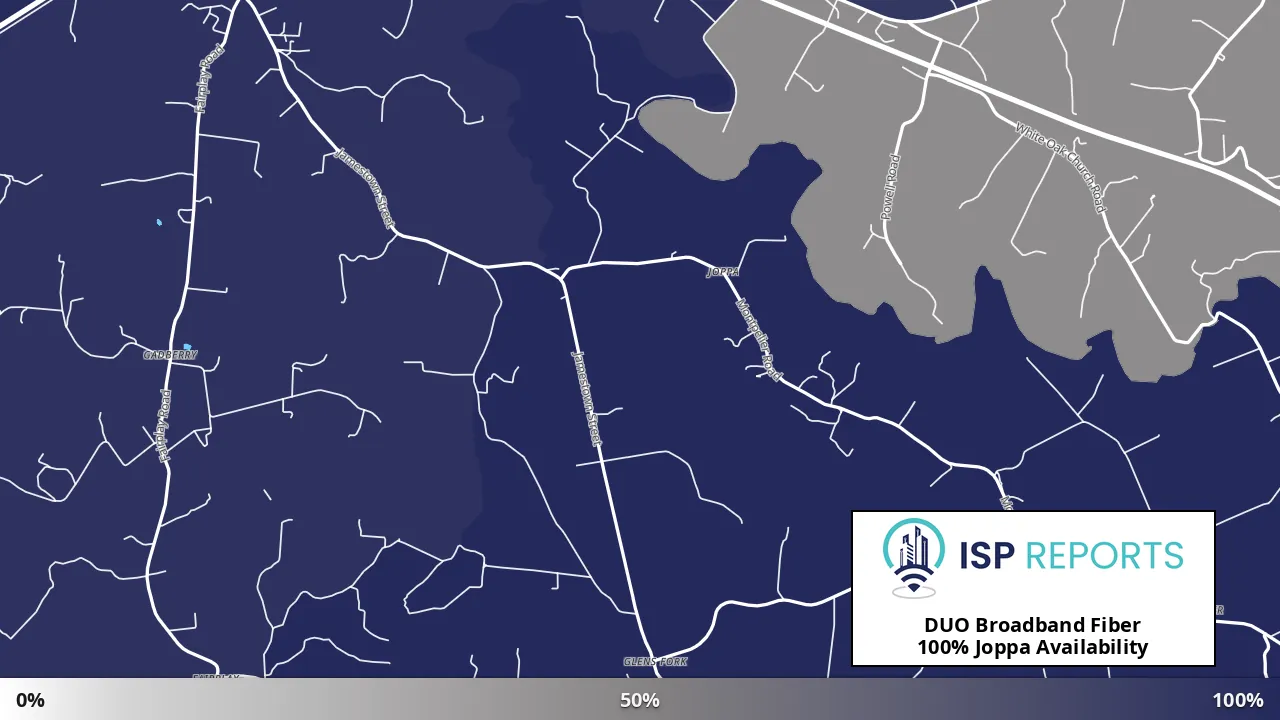 Joppa, KY map of internet availability