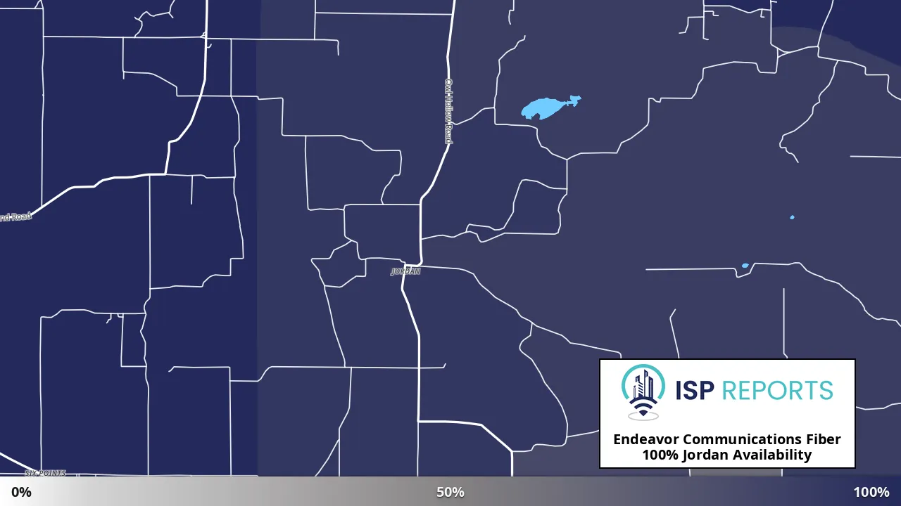 Jordan, IN map of internet availability