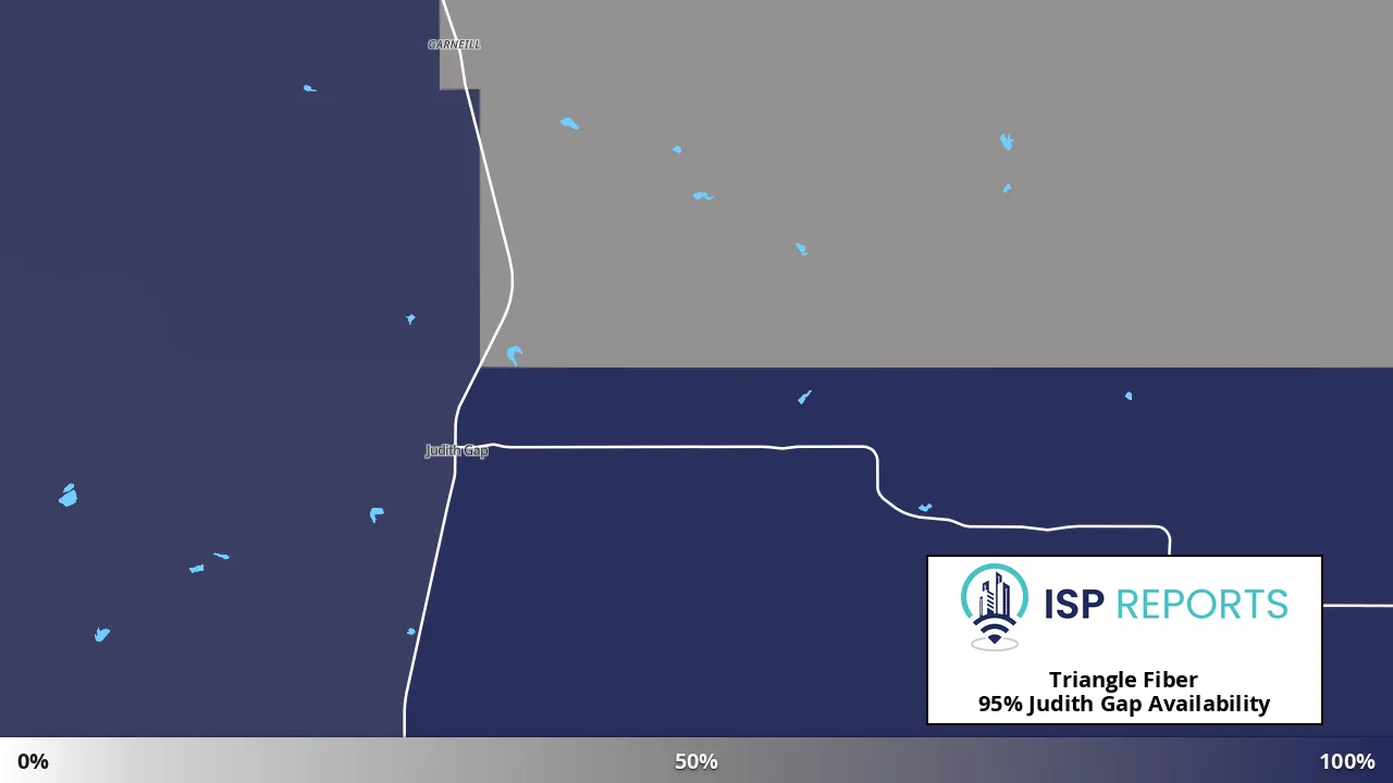 Judith Gap, MT map of internet availability