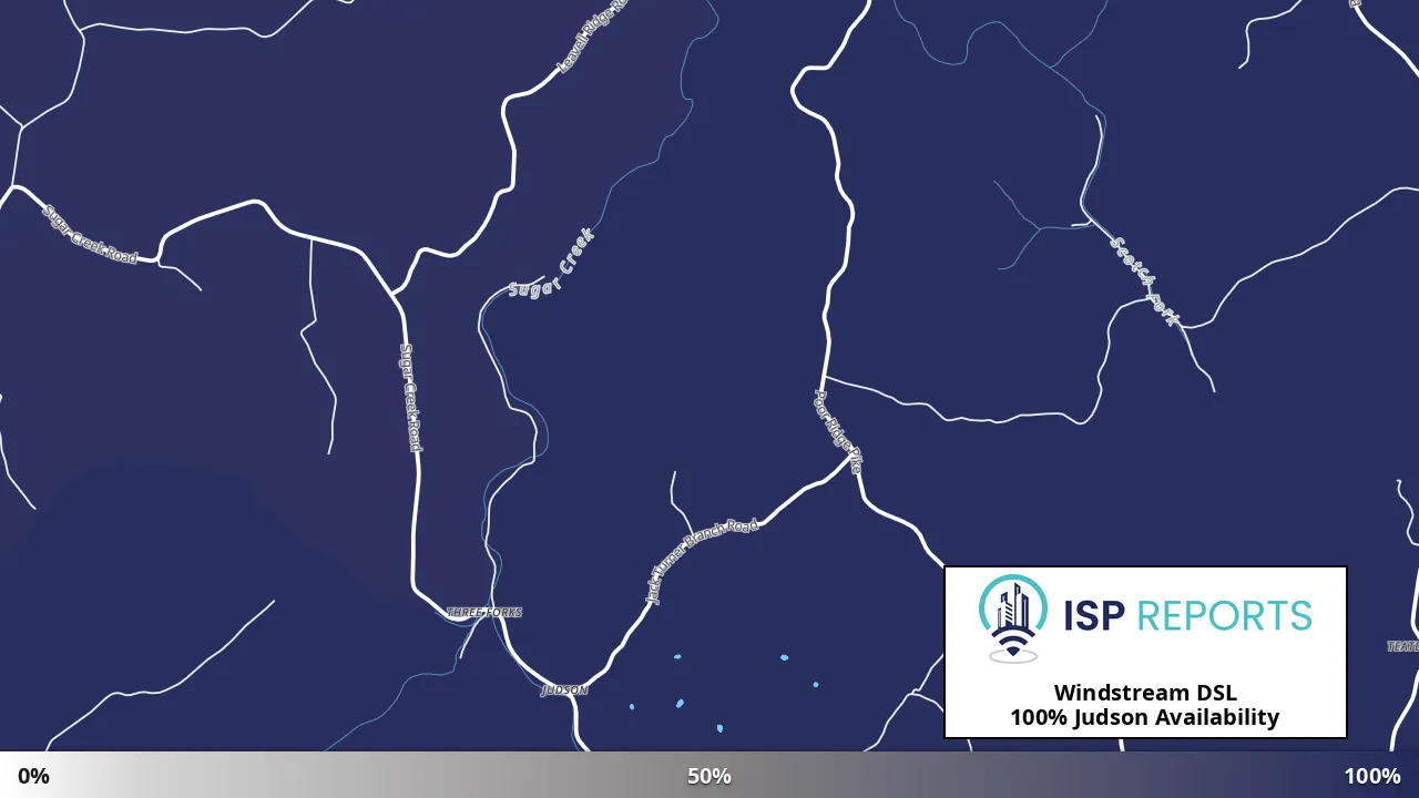 Judson, KY map of internet availability