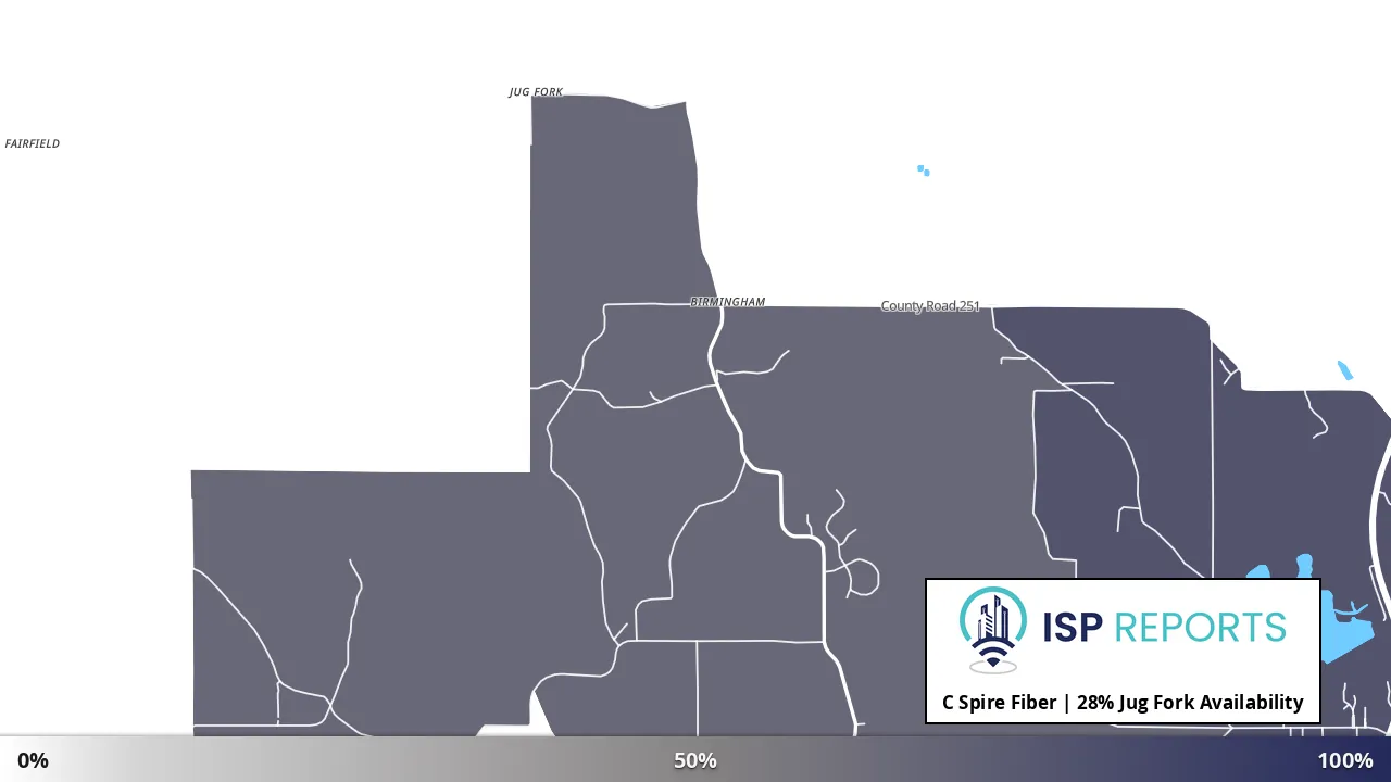 Jug Fork, MS map of internet availability