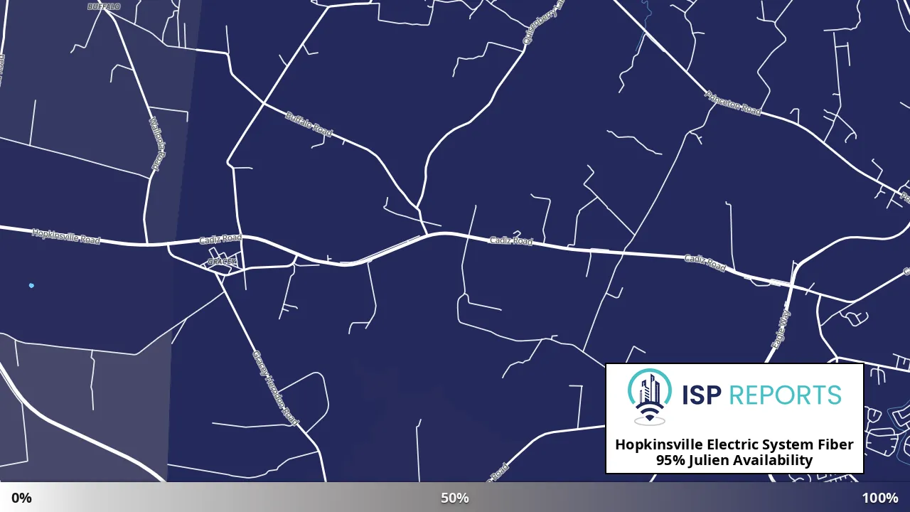 Julien, KY map of internet availability