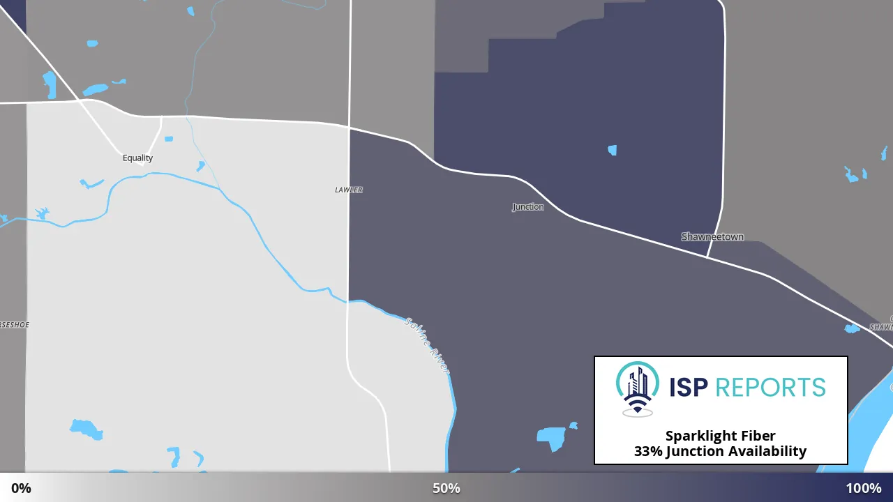 Junction, IL map of internet availability