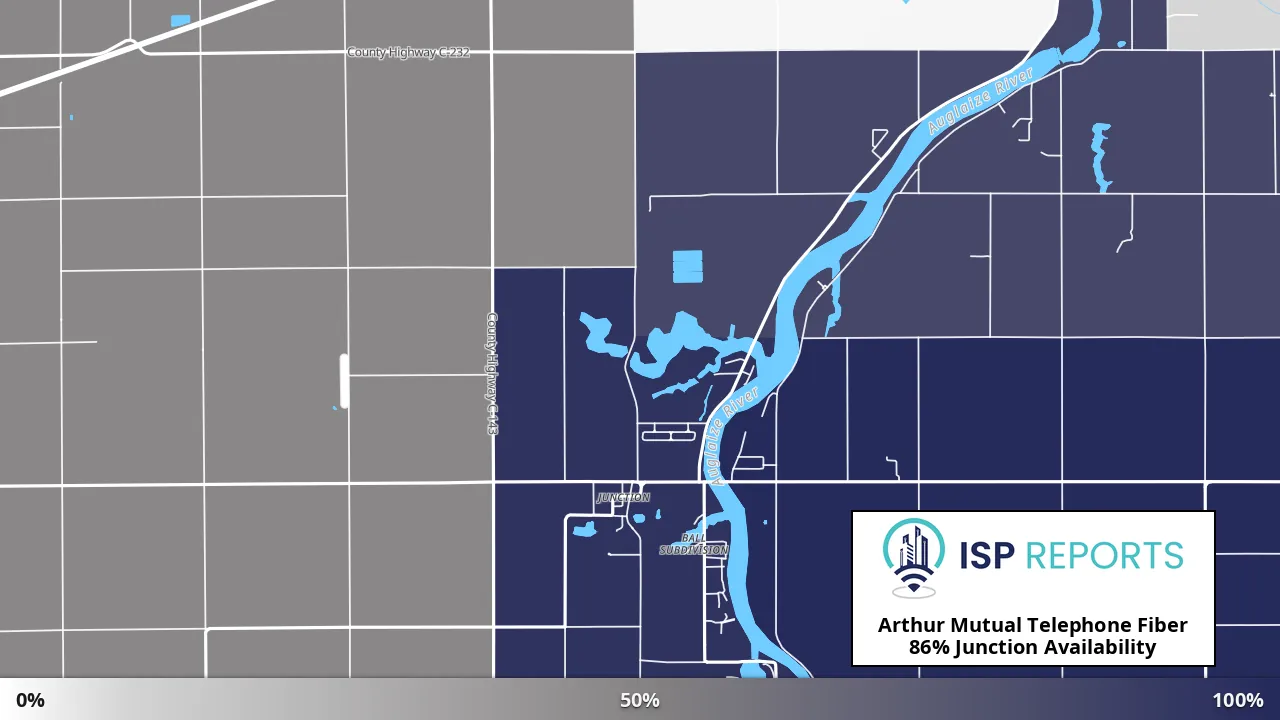Junction, OH map of internet availability