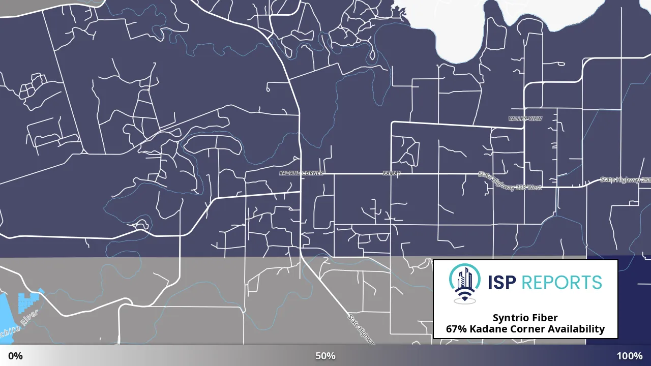 Kadane Corner, TX map of internet availability