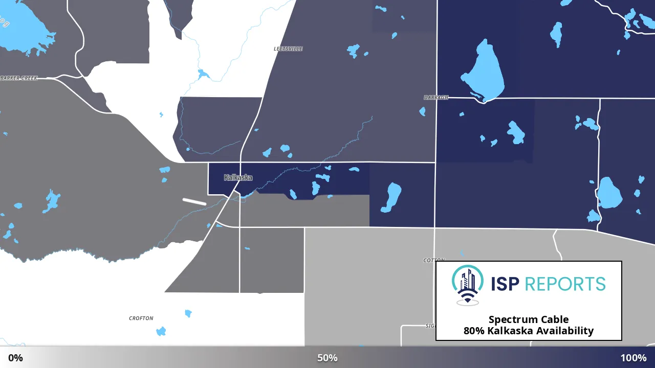 Kalkaska, MI map of internet availability