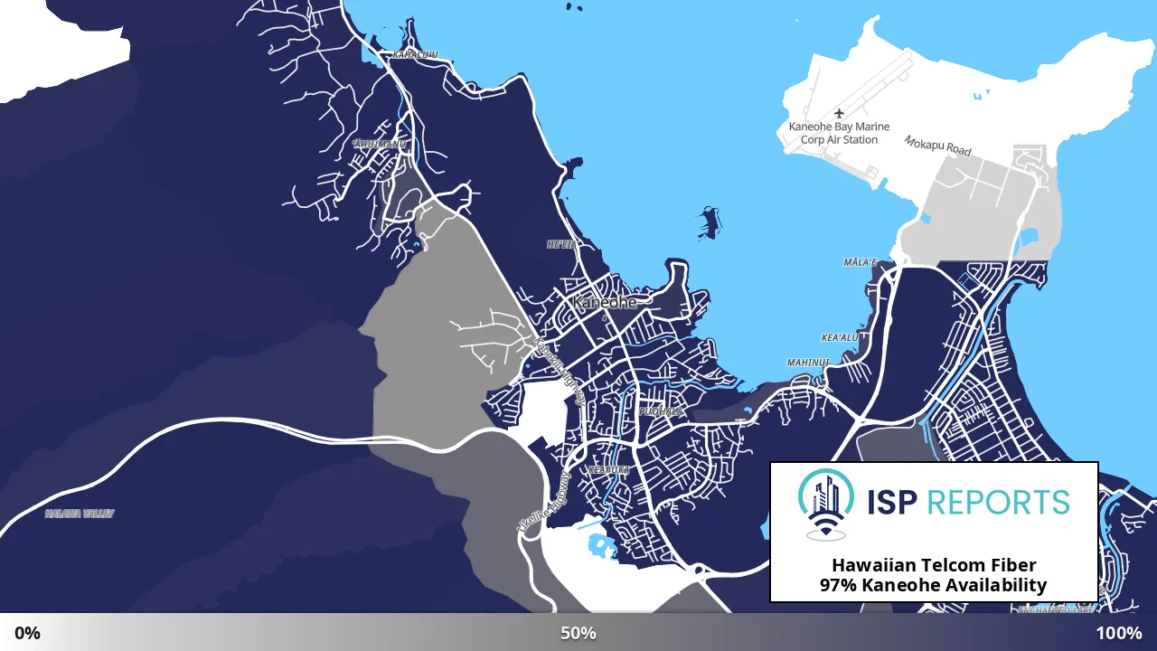 Kaneohe, HI map of internet availability