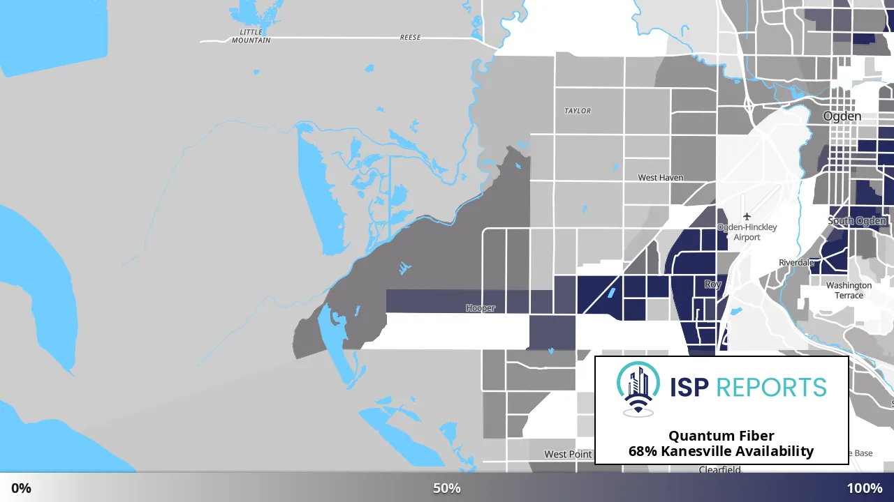 Kanesville, UT map of internet availability