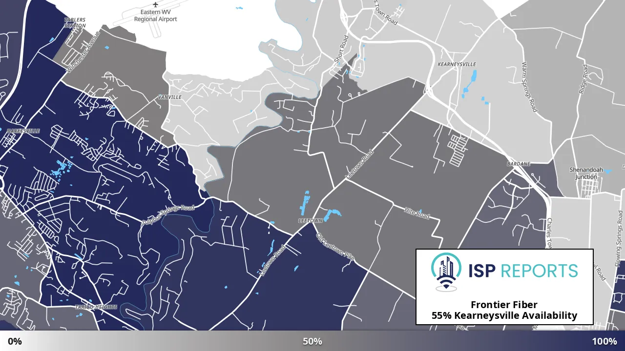 Kearneysville, WV map of internet availability
