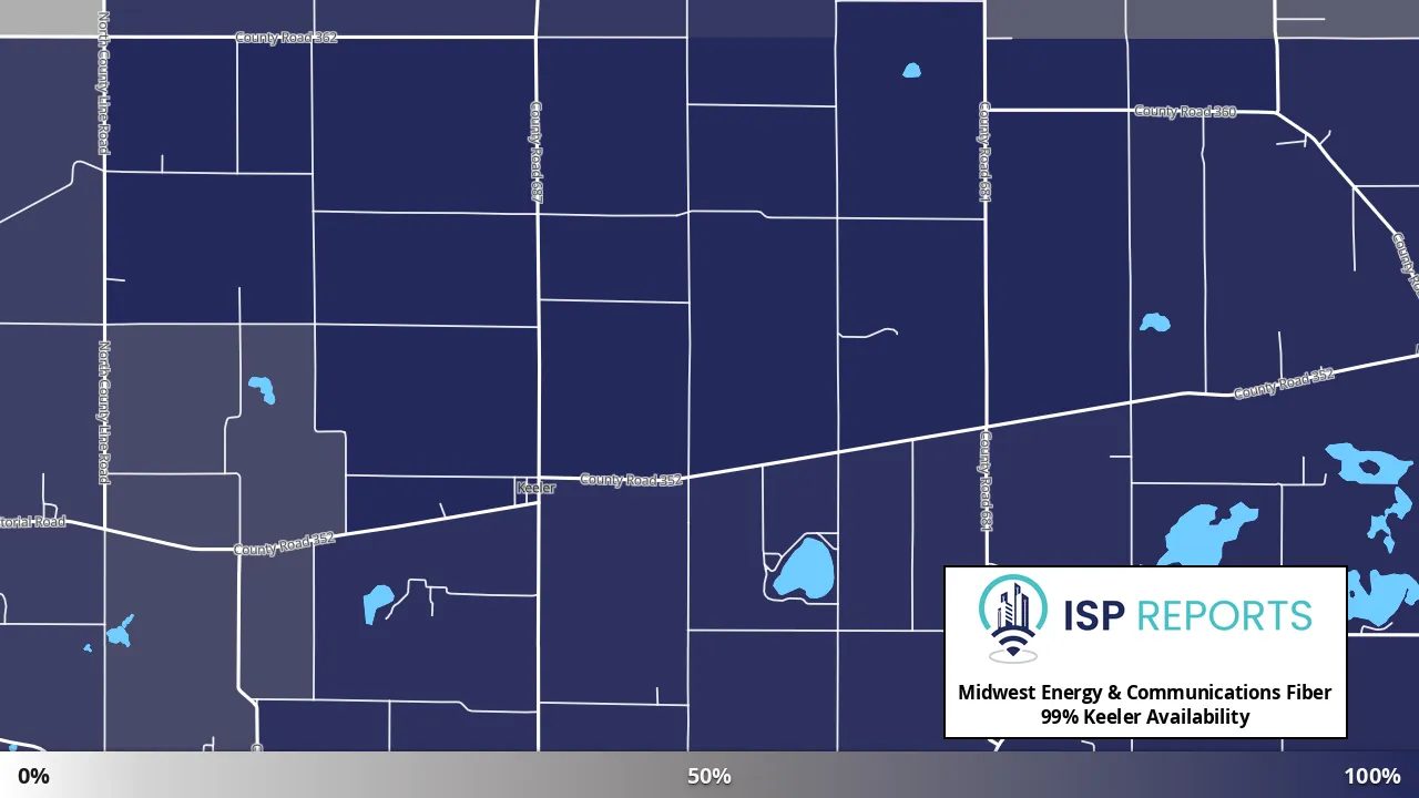Keeler, MI map of internet availability