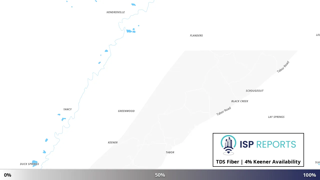 Keener, AL map of internet availability