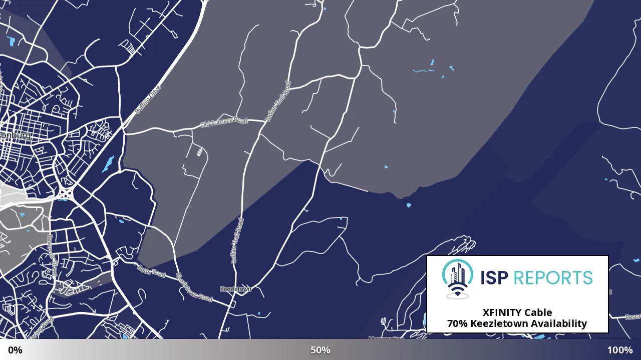 Keezletown, VA map of internet availability