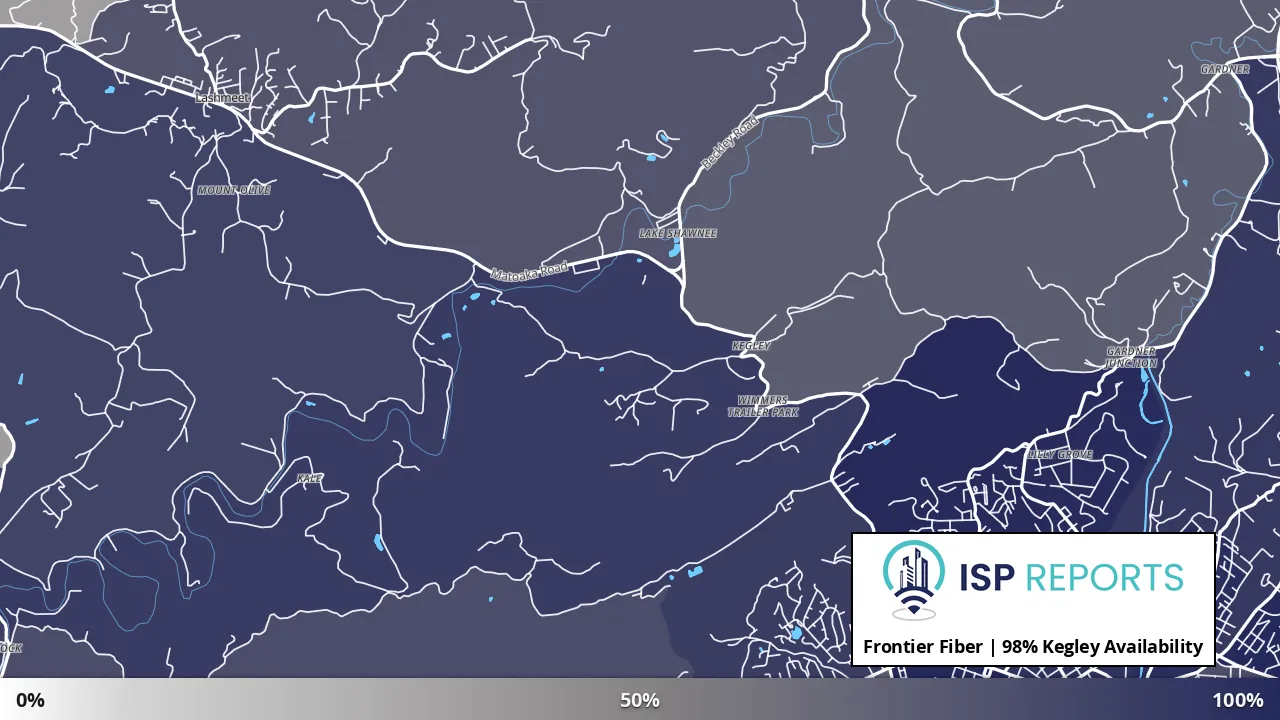 Kegley, WV map of internet availability