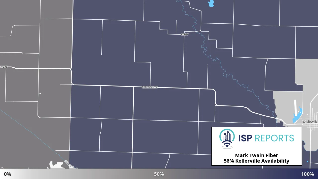 Kellerville, MO map of internet availability