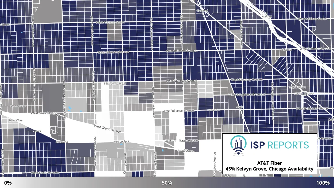 Kelvyn Grove, Chicago, IL map of internet availability