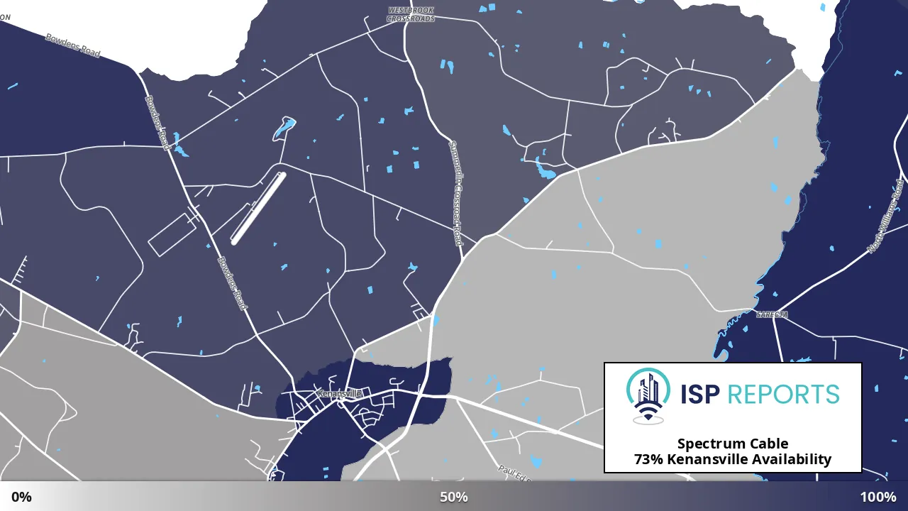 Kenansville, NC map of internet availability