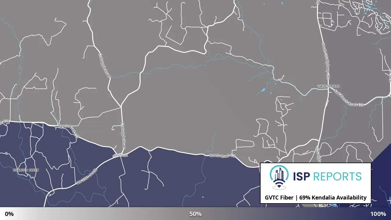 Kendalia, TX map of internet availability