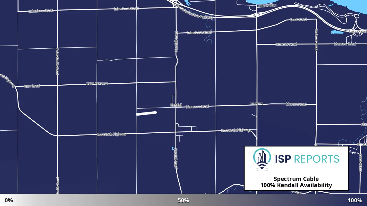Kendall, NY map of internet availability