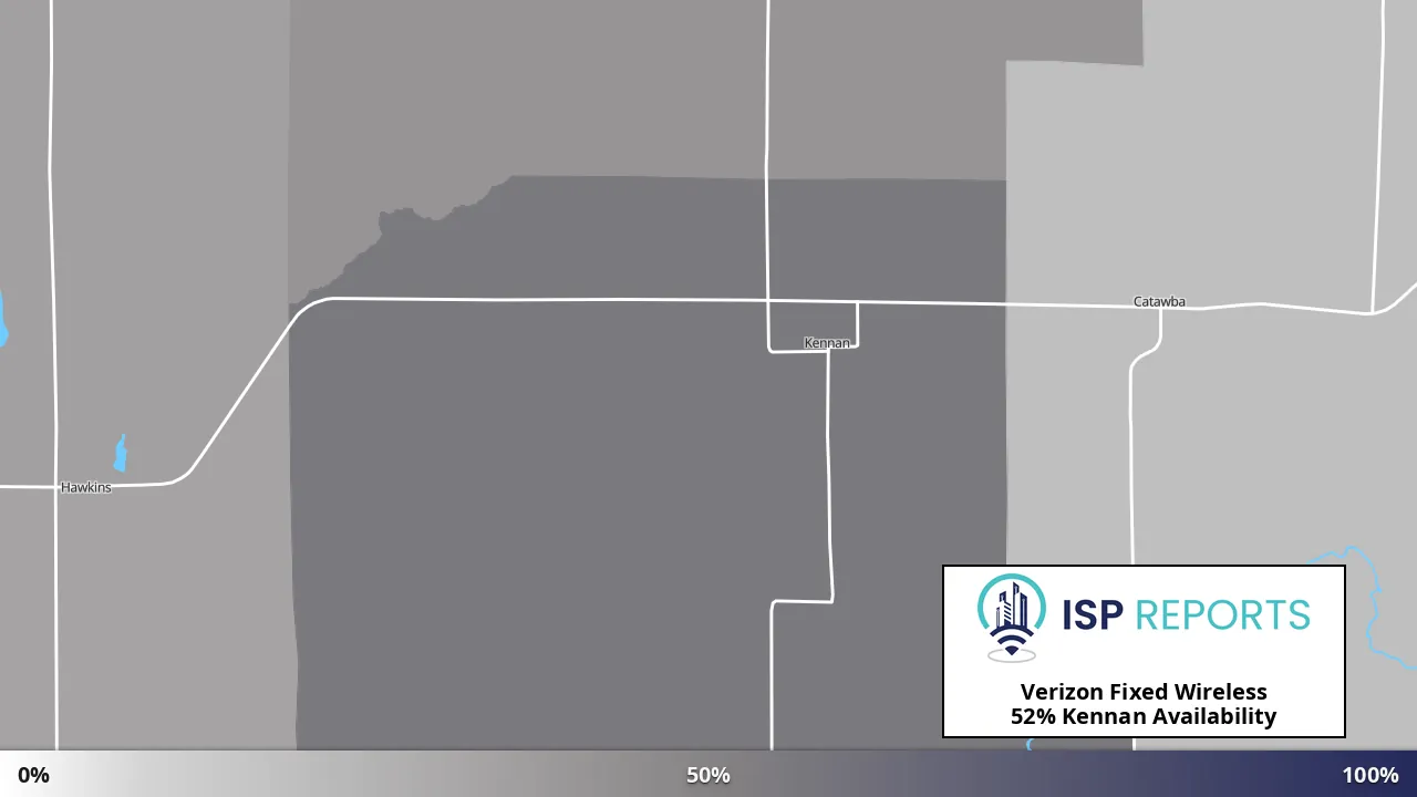 Kennan, WI map of internet availability
