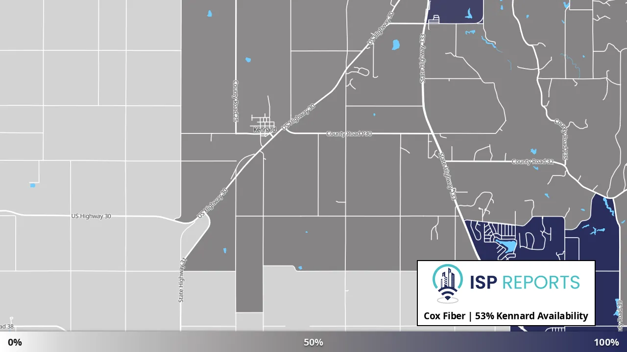 Kennard, NE map of internet availability