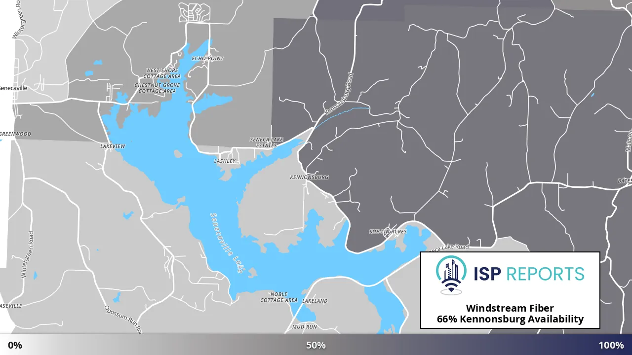 Kennonsburg, OH map of internet availability