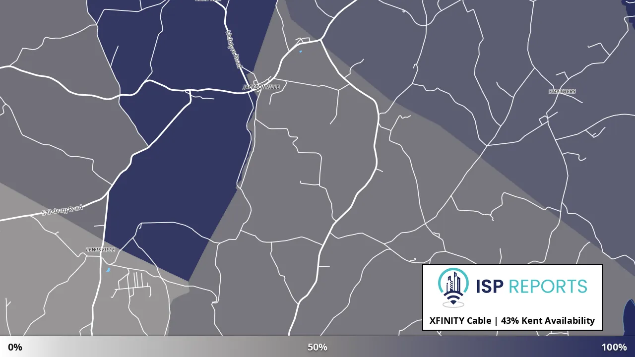 Kent, PA map of internet availability