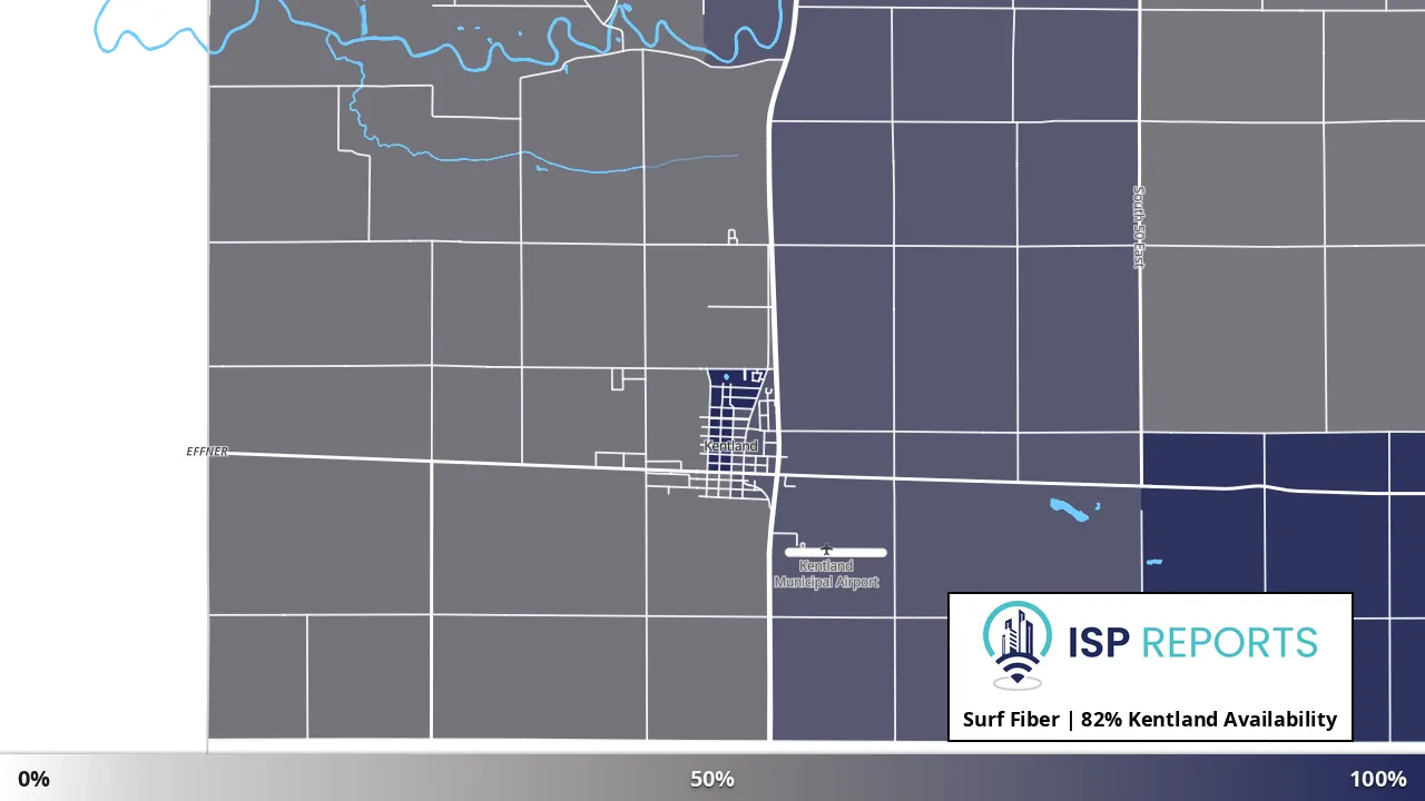 Kentland, IN map of internet availability