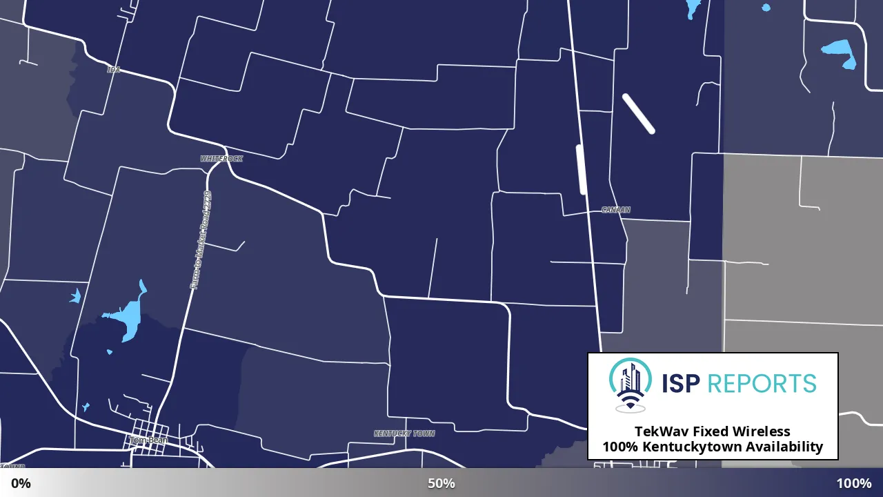 Kentuckytown, TX map of internet availability