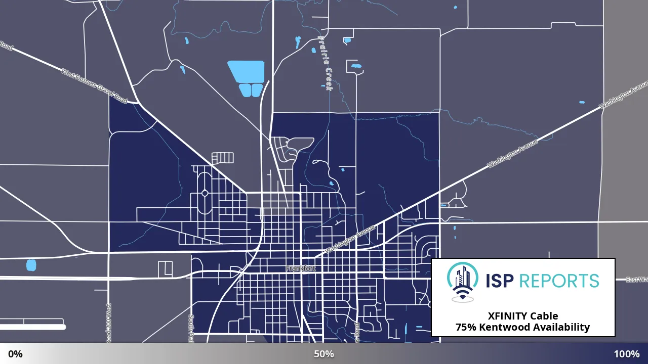 Kentwood, IN map of internet availability