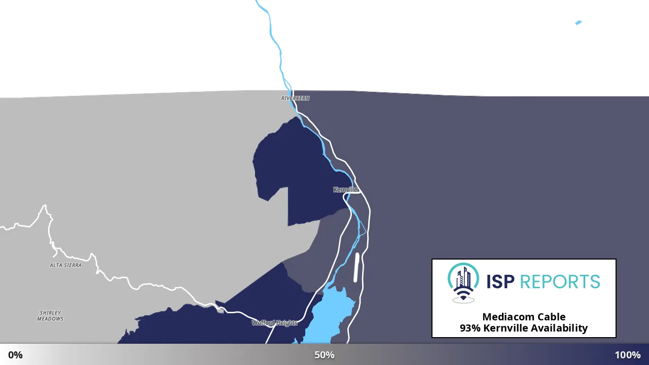 Kernville, CA map of internet availability