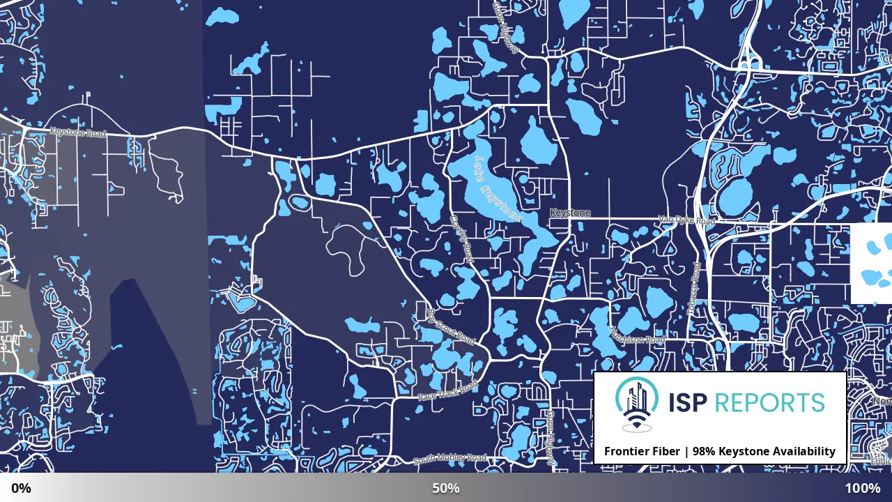 Keystone, FL map of internet availability