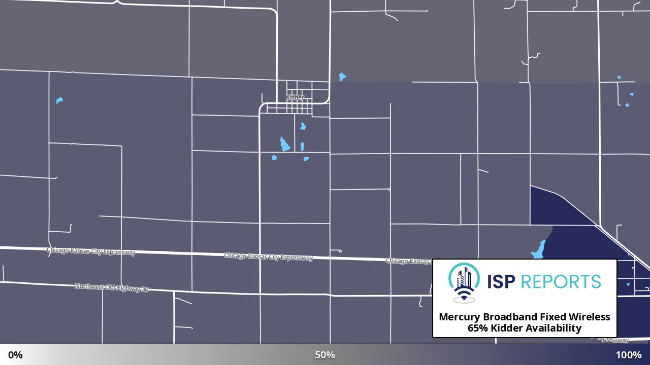 Kidder, MO map of internet availability