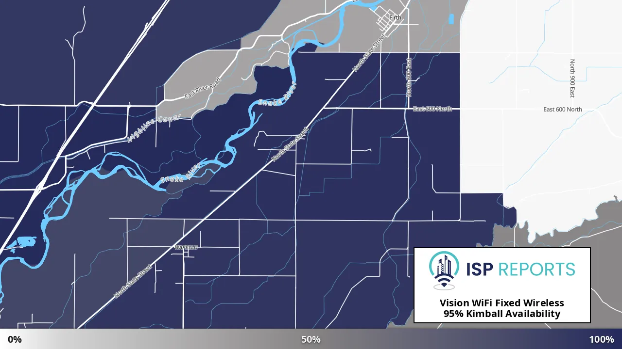 Kimball, ID map of internet availability