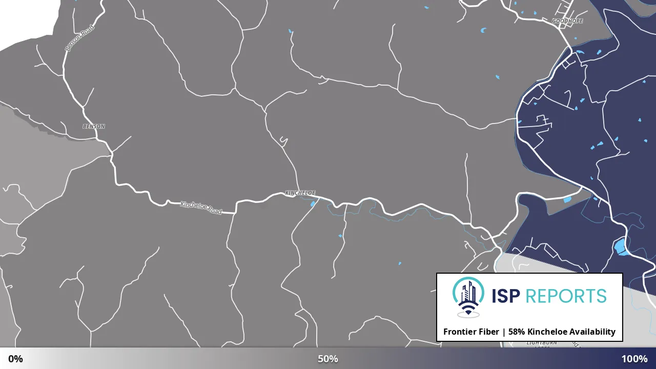Kincheloe, WV map of internet availability