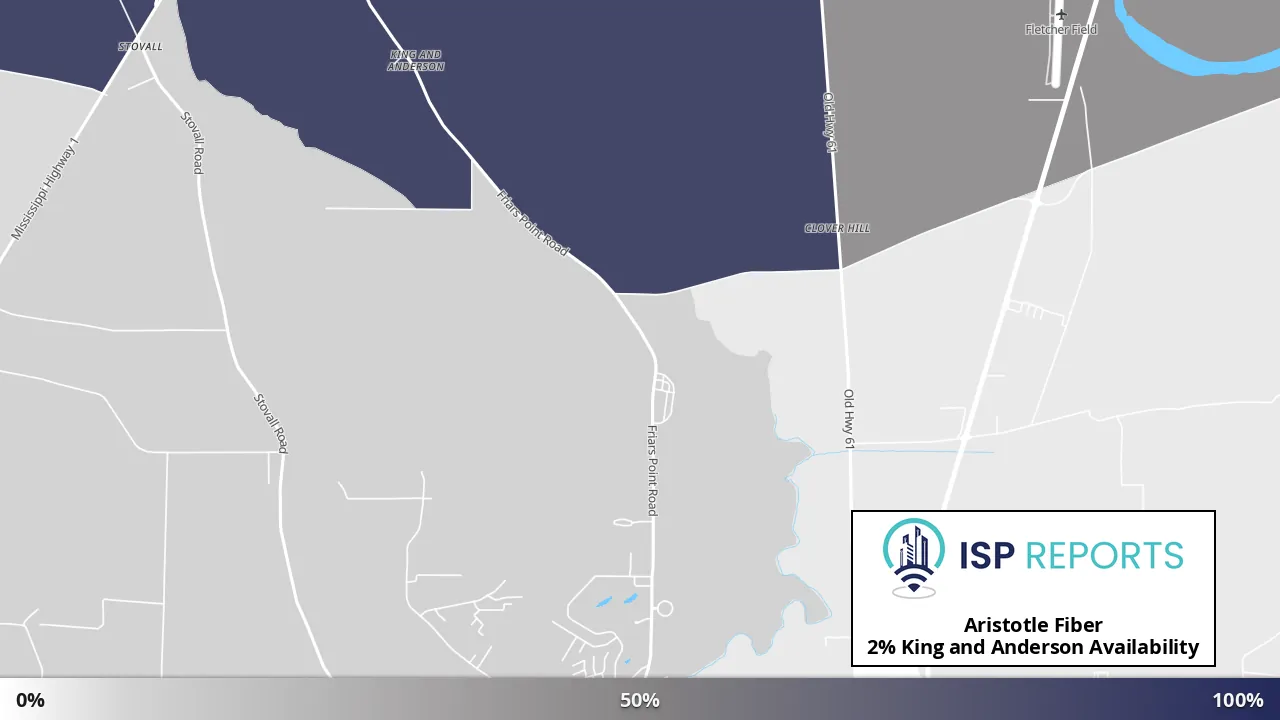 King and Anderson, MS map of internet availability
