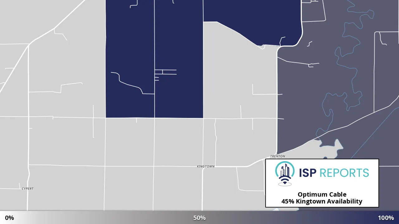 Kingtown, AR map of internet availability