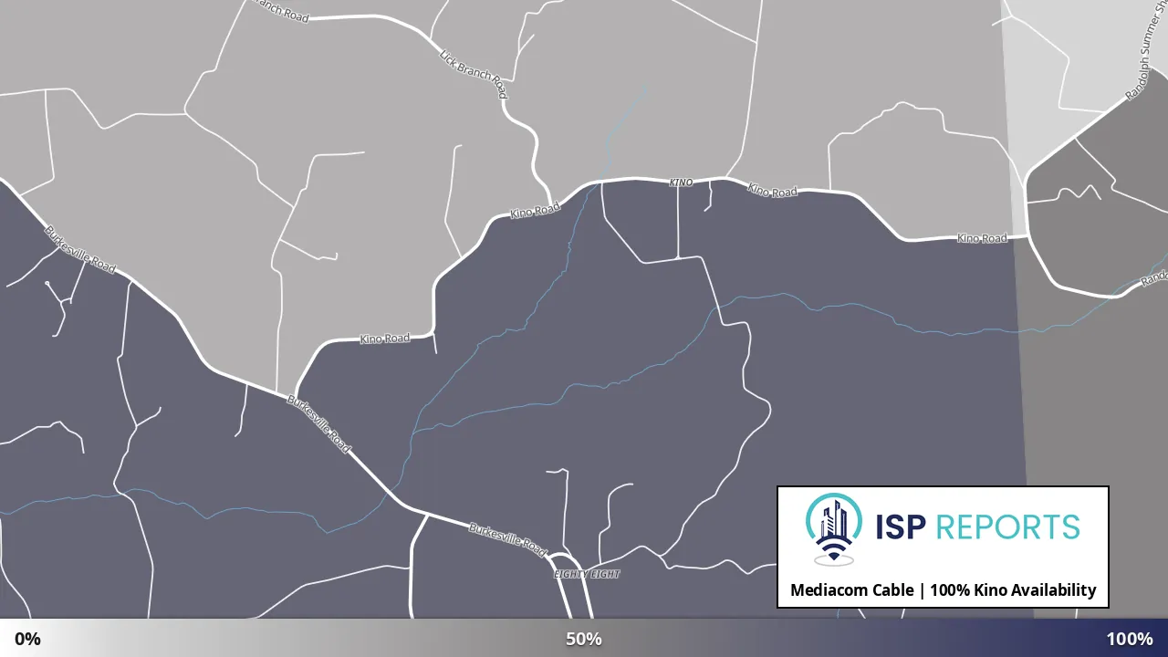 Kino, KY map of internet availability
