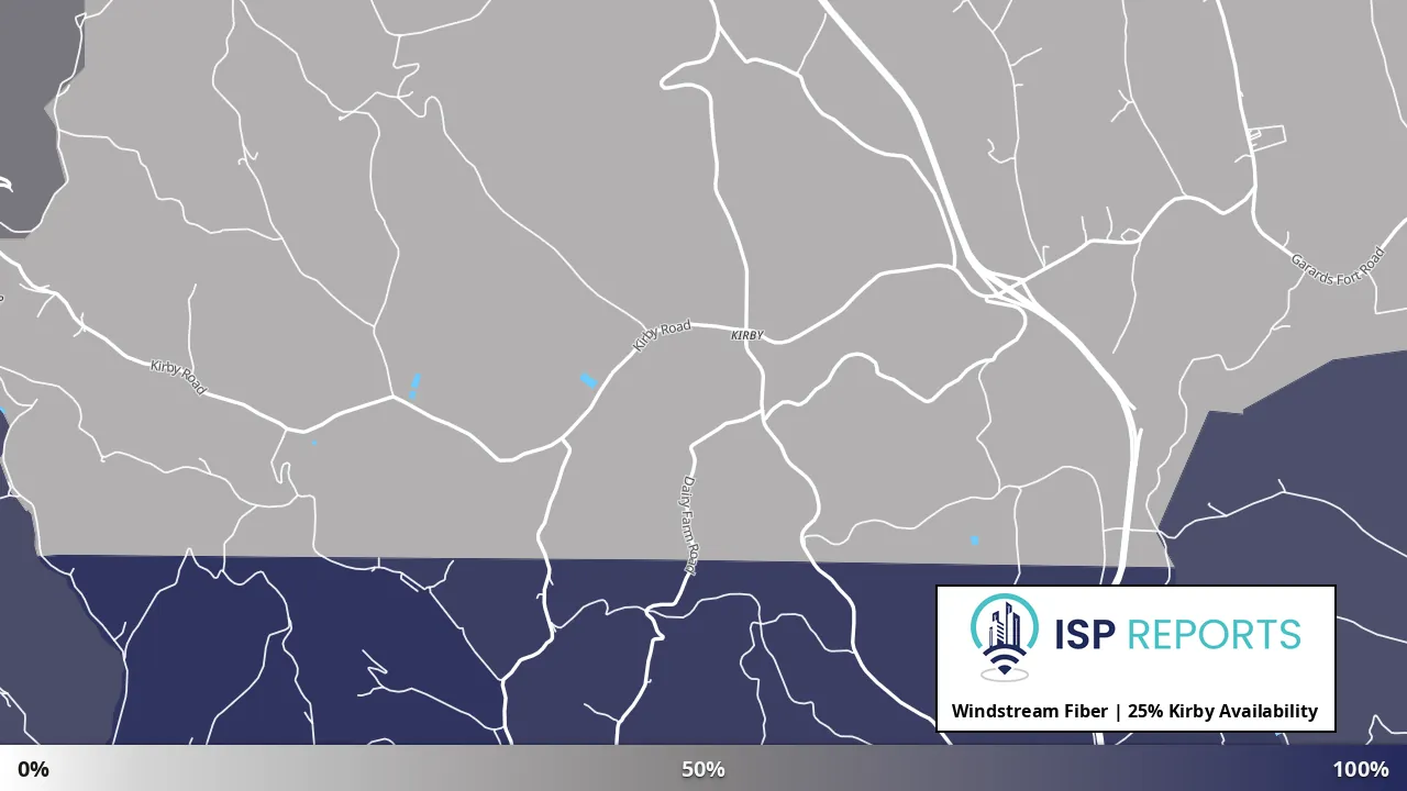 Kirby, PA map of internet availability