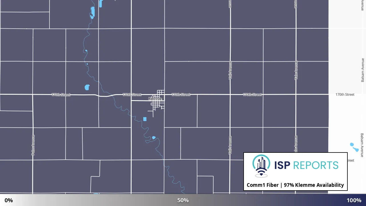 Klemme, IA map of internet availability