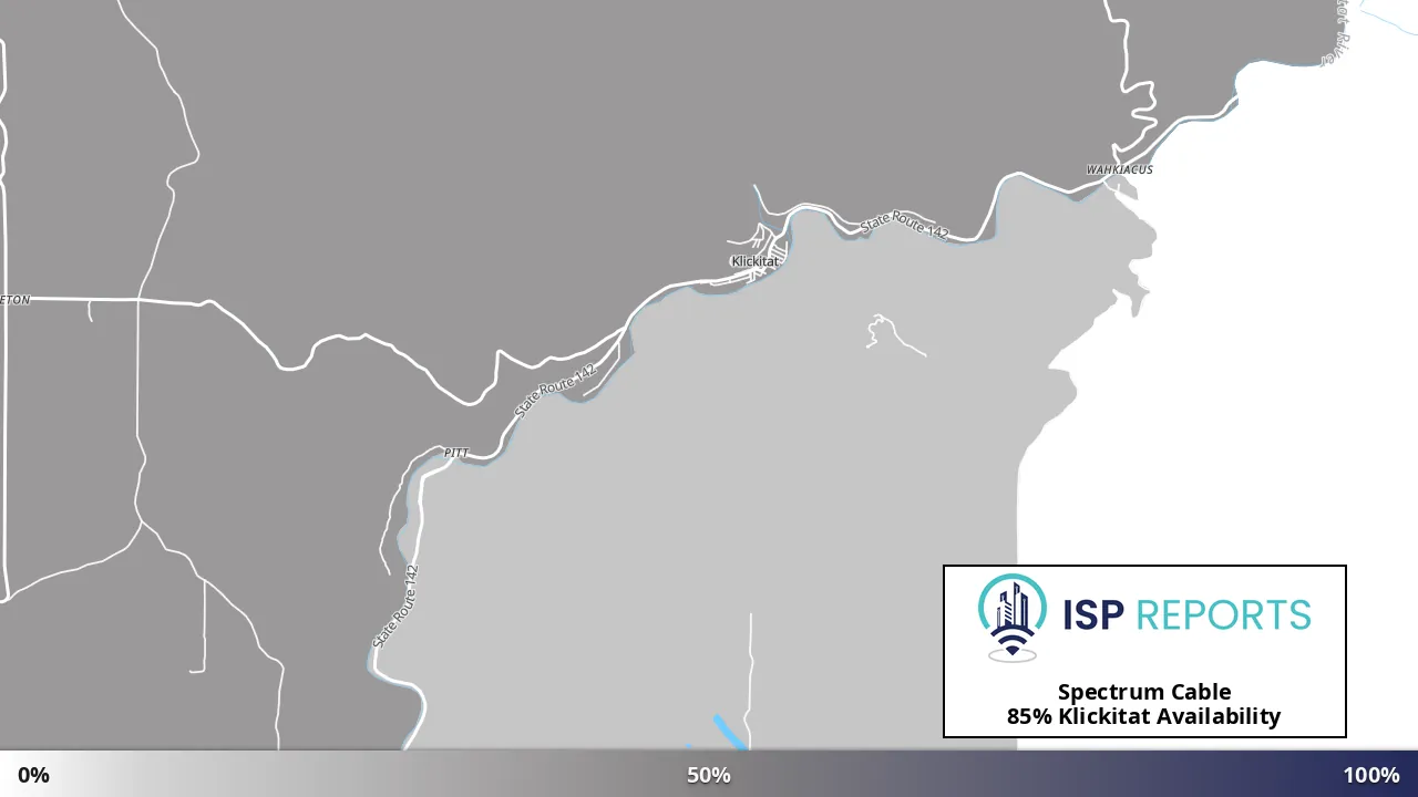 Klickitat, WA map of internet availability
