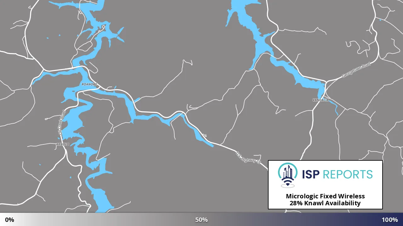 Knawl, WV map of internet availability