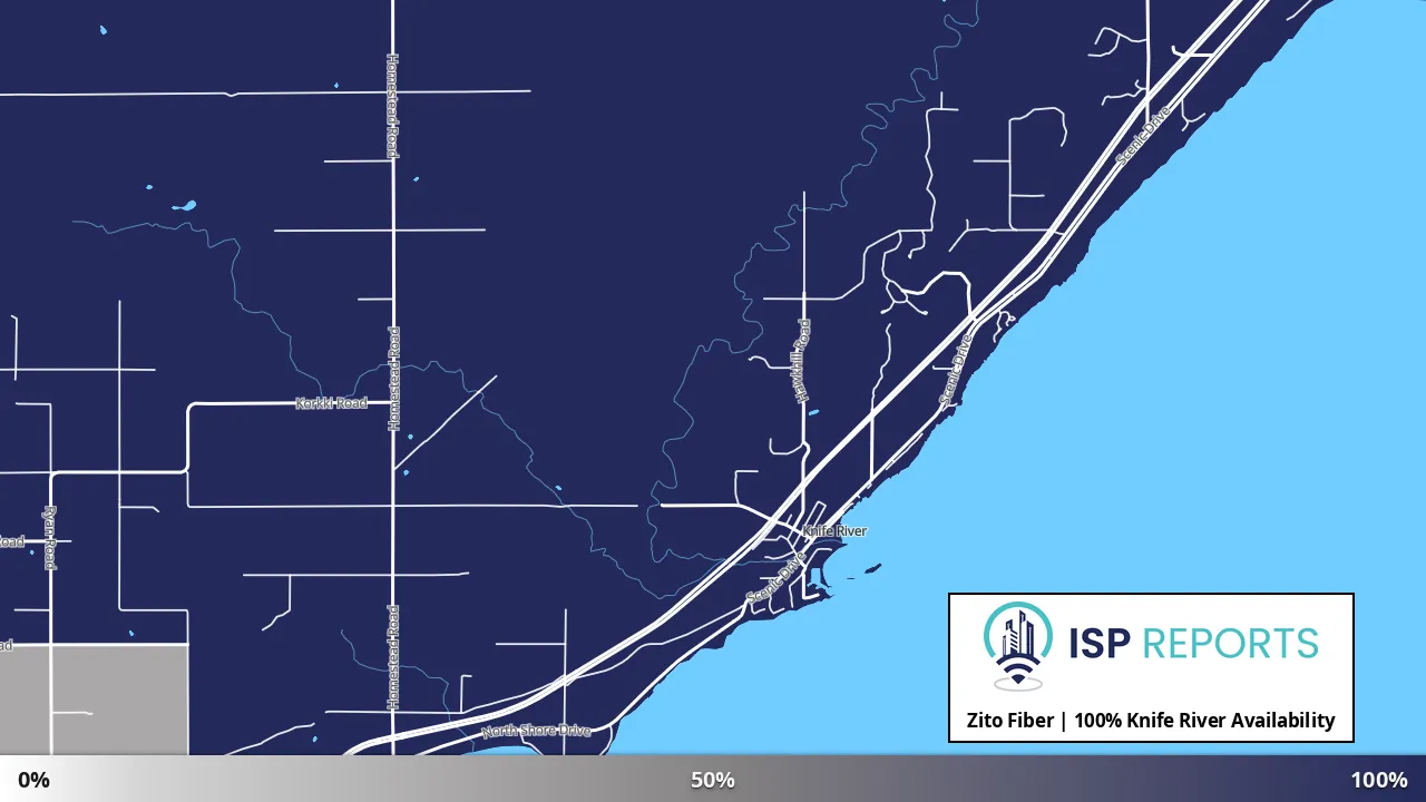 Knife River, MN map of internet availability