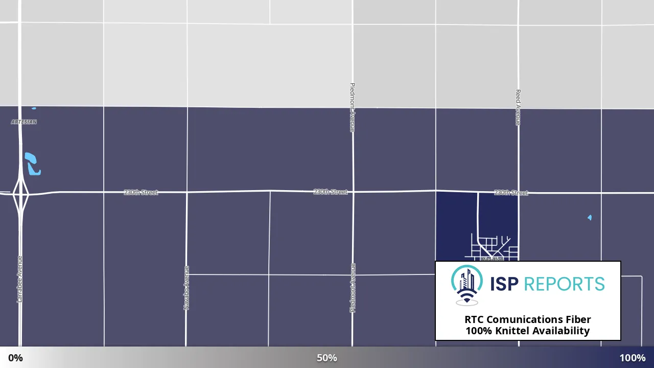 Knittel, IA map of internet availability