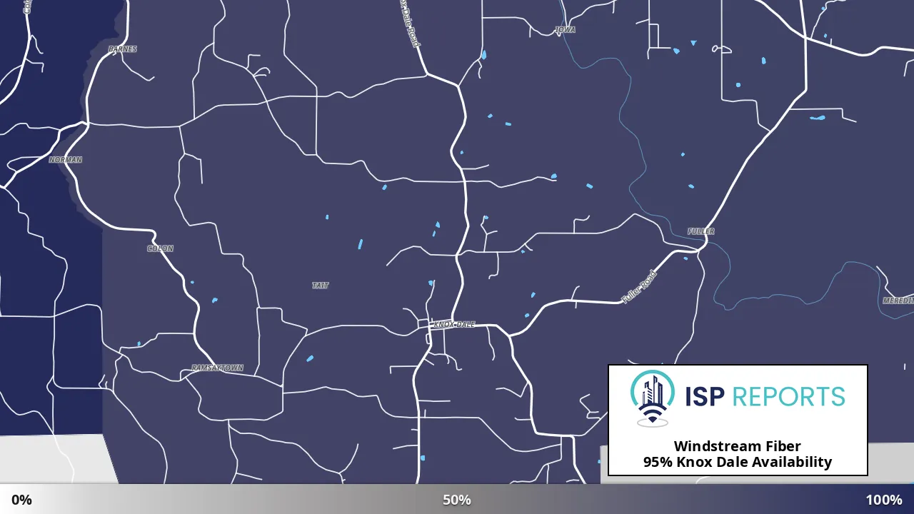 Knox Dale, PA map of internet availability