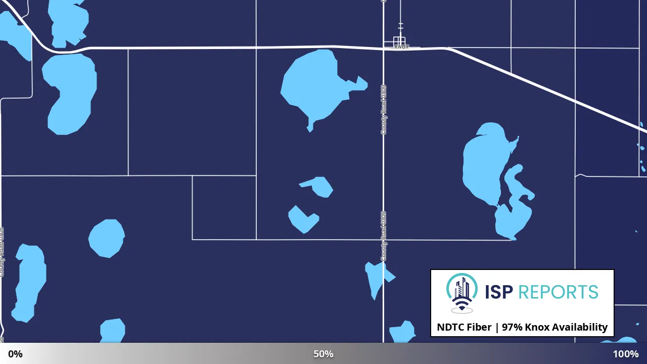 Knox, ND map of internet availability