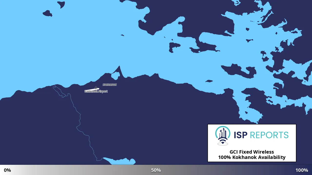 Kokhanok, AK map of internet availability